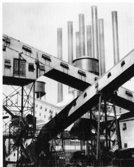 Description: criss-crossed conveyors by charles sheeler